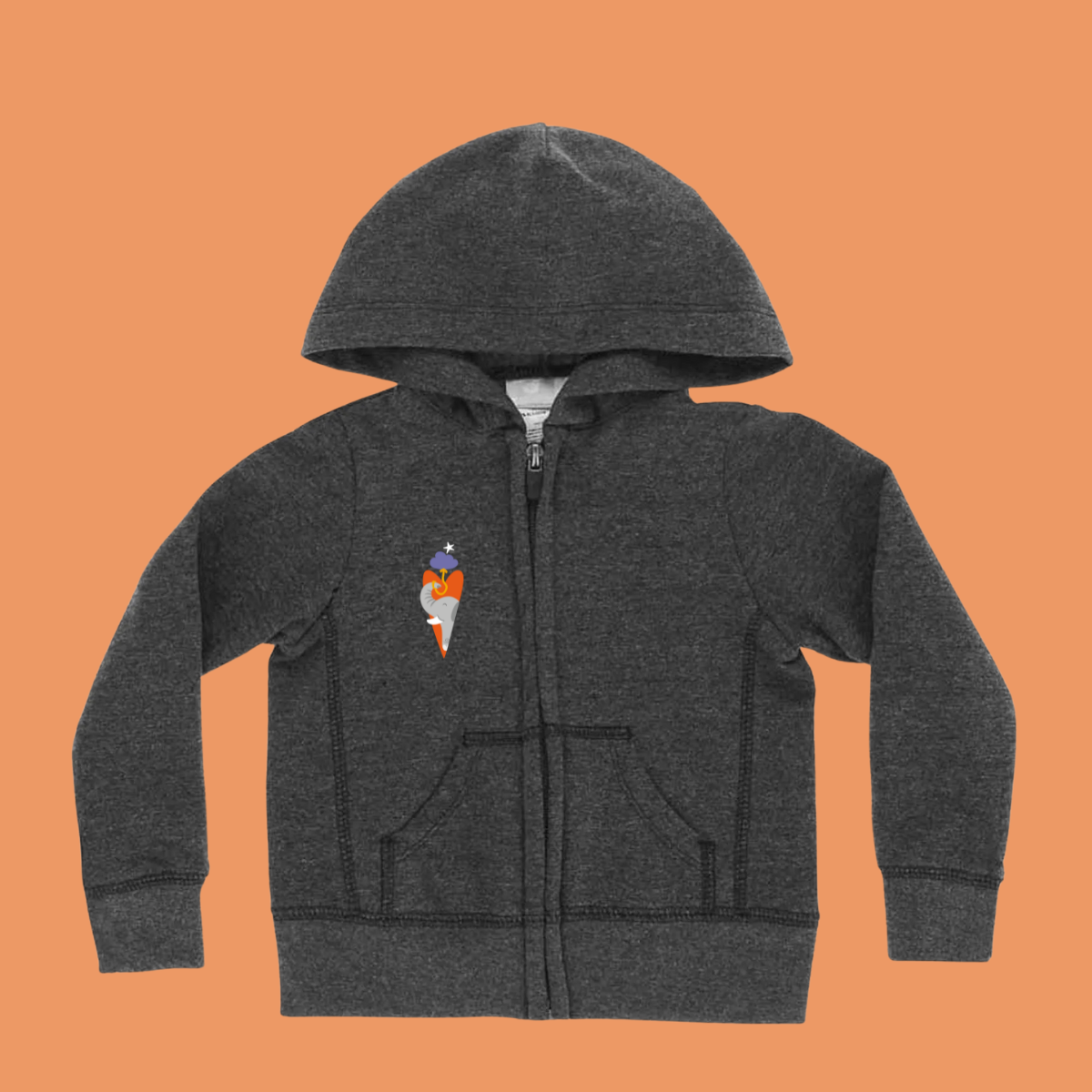 Hoodie con cierre: Clementina Corazón