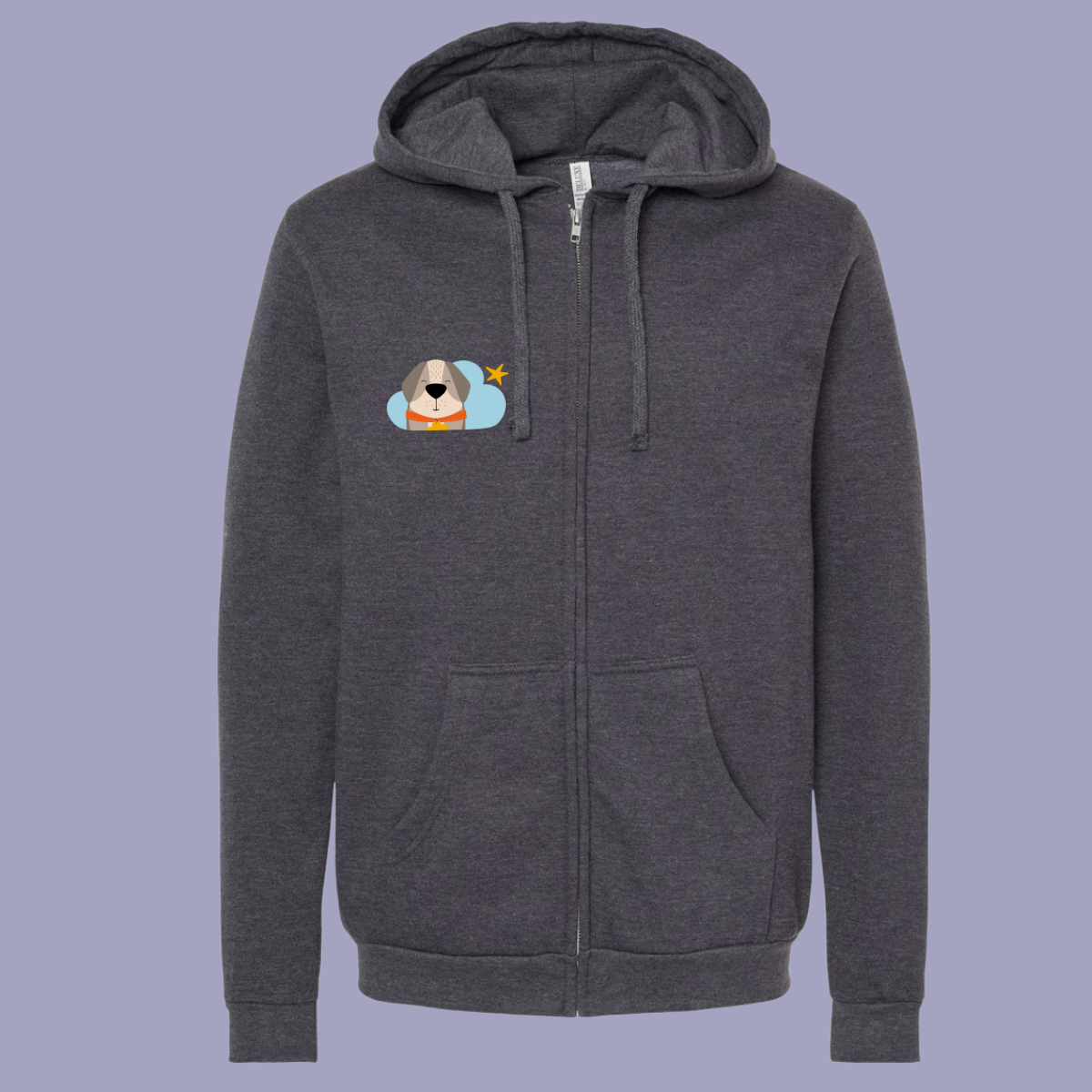 Hoodie con cierre: Leandro en la Nube