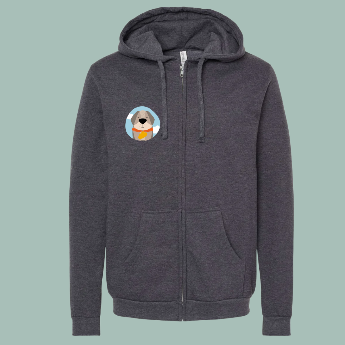 Hoodie con cierre: Retrato de Leandro