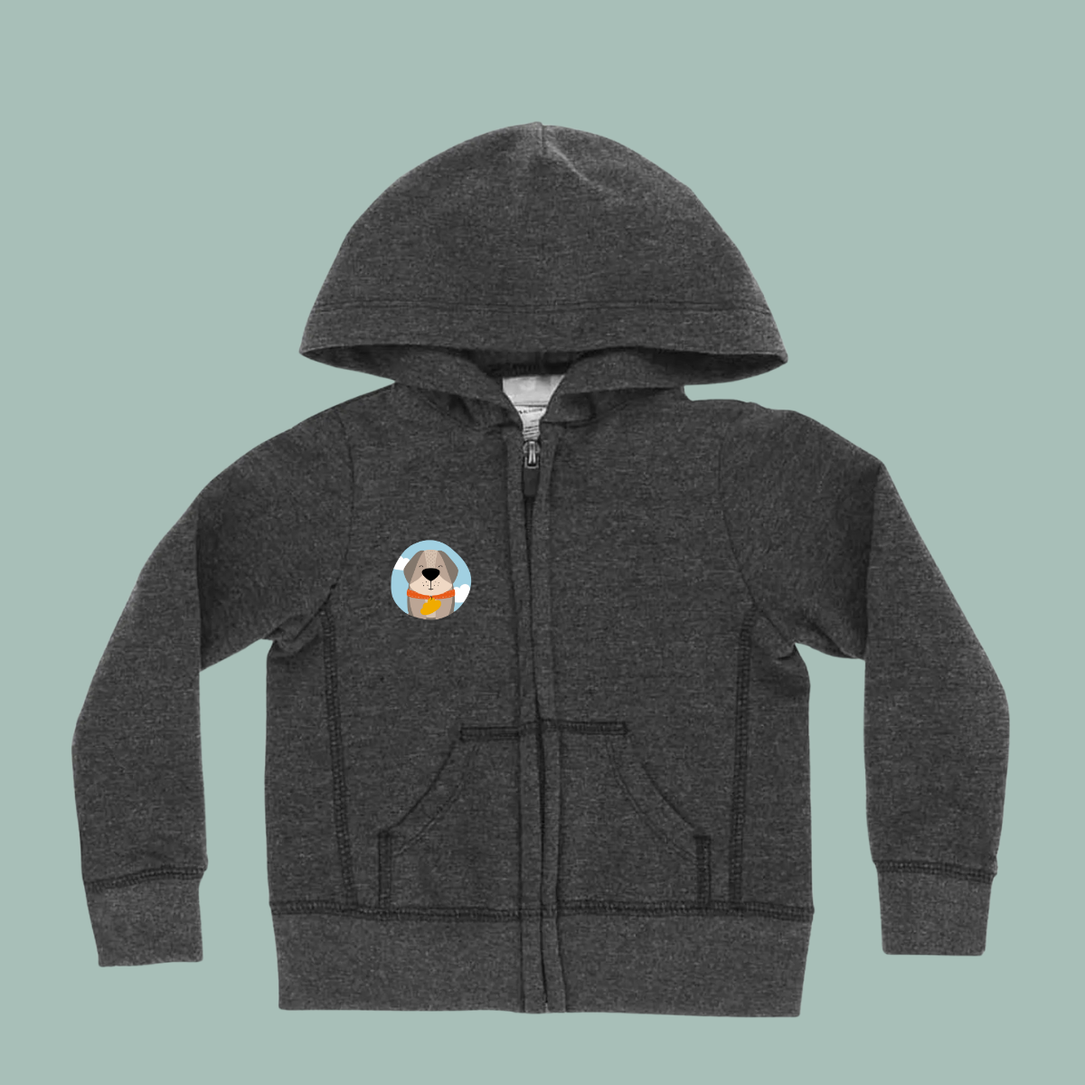 Hoodie con cierre: Retrato de Leandro