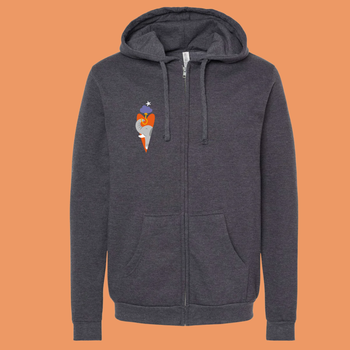 Hoodie con cierre: Clementina Corazón